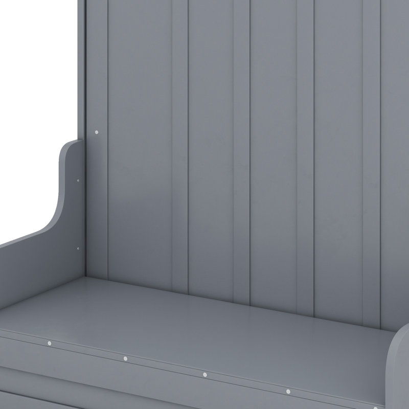 Murphy Bed Wall Bed With Cushion, Gray