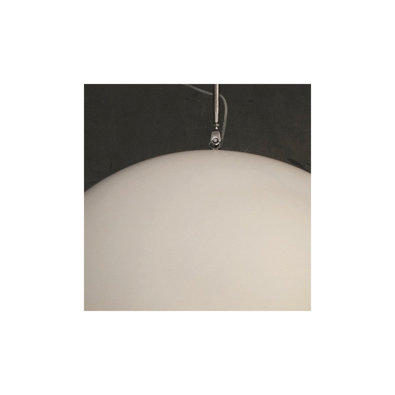 1 - Light Chrome Dome Pendant, White/Red