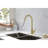 Pull Down Kitchen Faucet Of Golden Stainless Steel - 360 Turning High Nozzle, Single Handle For Smooth Water Temperature And Flow Management, Corrosion Rust-, 15.8 In. Depth, 10.18 Width, 9.03-1103980011