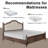Bilal Queen Size Solid Wood Upholstered Platform Bed,Walnut-1008325164-1051635617