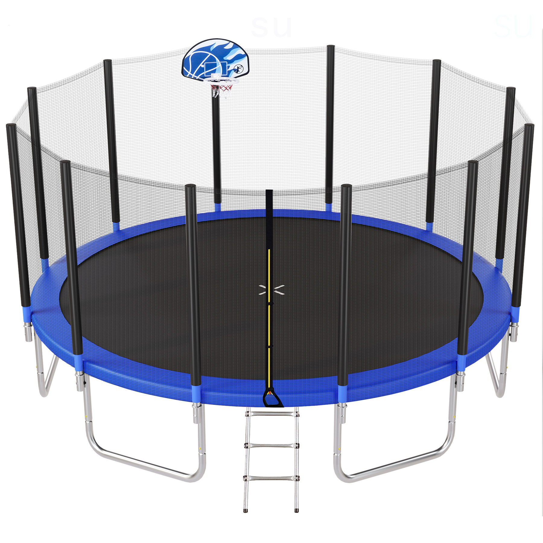 SUOWEIWANGLUO 16FT Trampoline For Kids With Safety Enclosure Net ...
