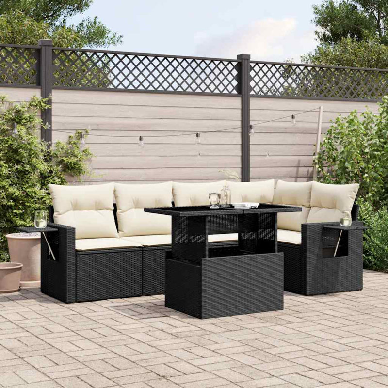 Vidaxl Garden Sofa Set Black