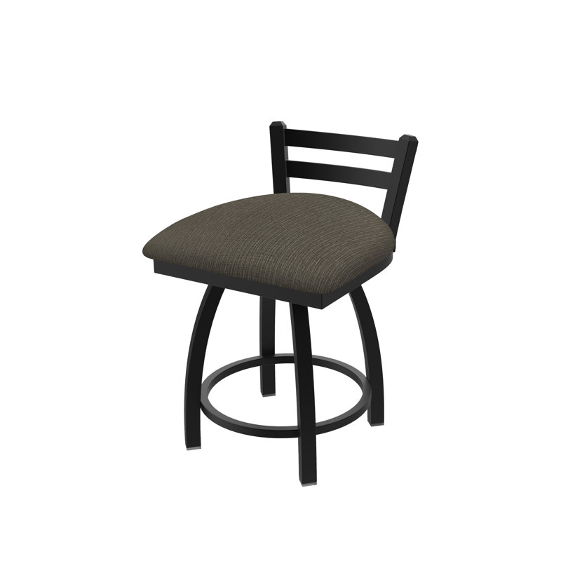 Tabouret de coiffeuse Jackie, Tissu - graphique calice, Noir froissé