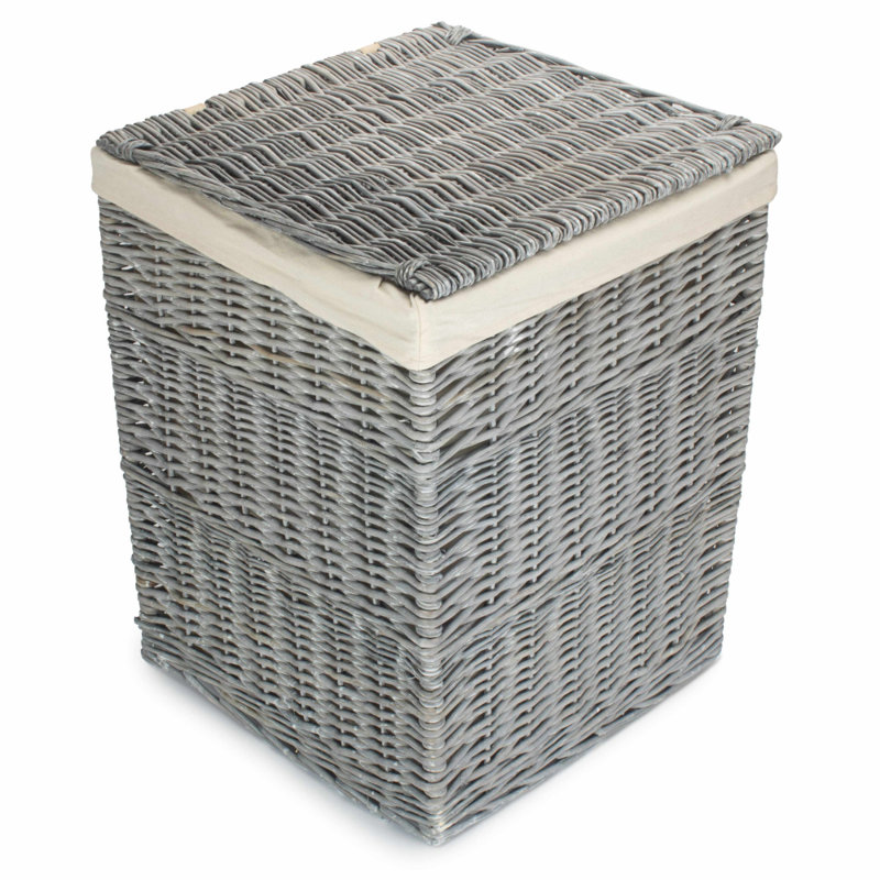 Wicker Laundry Hamper, 50cm H x 33cm W x 33cm D