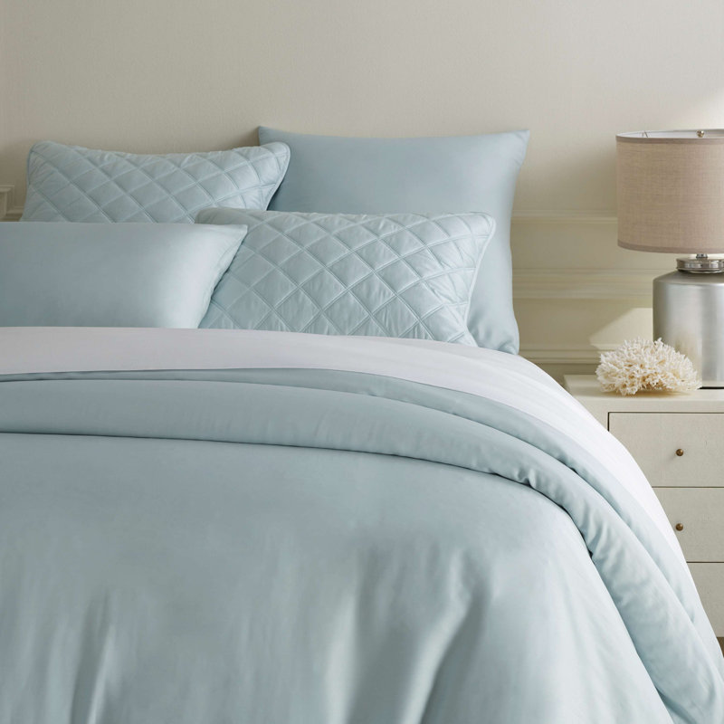 Silken Solid Duvet Cover, White, King Duvet Cover