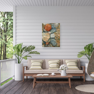 David Stribbling River Pebbles Outdoor  Canvas