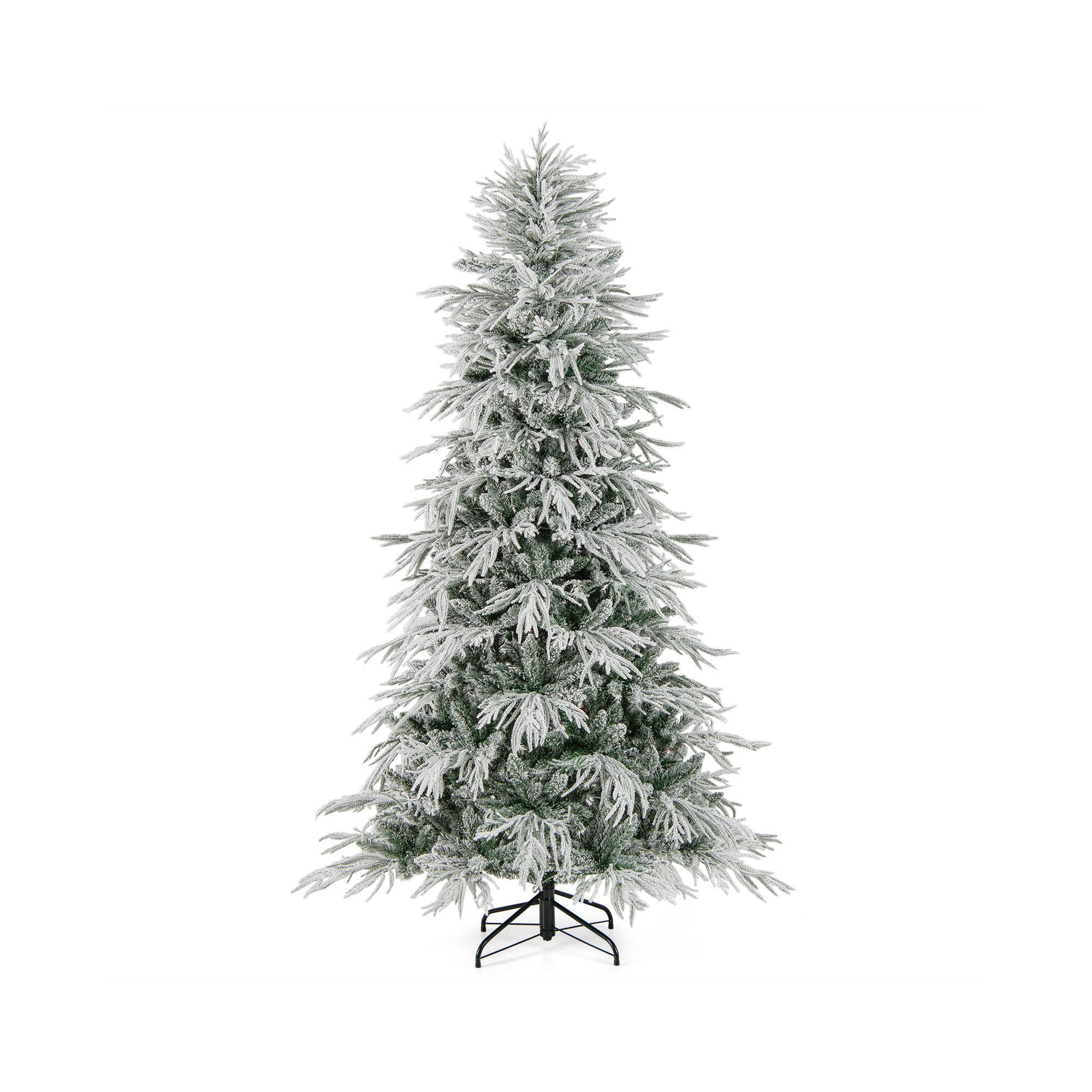 7 FT Artificial Christmas Tree with 820 PE PVC Branch Tips & 340 LED Lights, 7' H