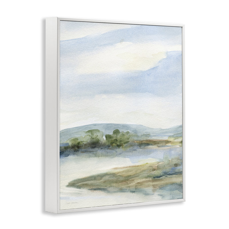 Impression de giclées encadrées, impression par Natural Hills, 14" H x 11" W, Estampe numérique encadrée blanc bord de mer
