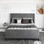 Ensemble de chambre à coucher 2 pièces avec lit à lattes rembourré Vestel et tête de lit haute-102506361