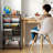 8 Tier Rolling Bookshelf Cart With Wheels, Mobile Book Storage Cart With 2 Sides Access Bookcase For Narrow Space, Rolling File Organizers And Storage
