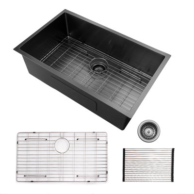 Évier de cuisine encastrable avec accessoires L 32 po x l 19 po