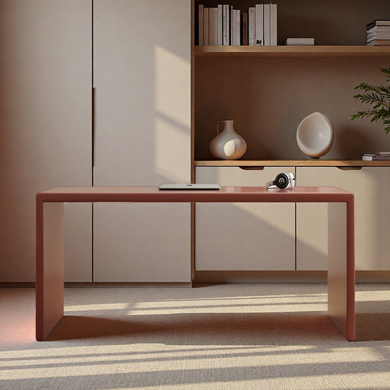Bureau en bois peint simple et élégant pour le bureau, H 28,35 po x l 55,12 po x P 23,62 po