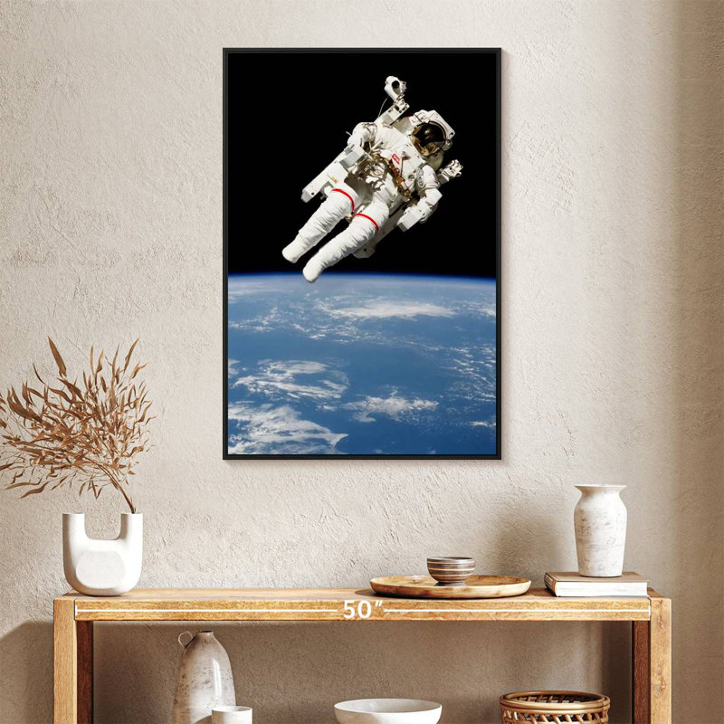 NASA Space Mission I, 25 po x 37 po, Cadre flottant noir