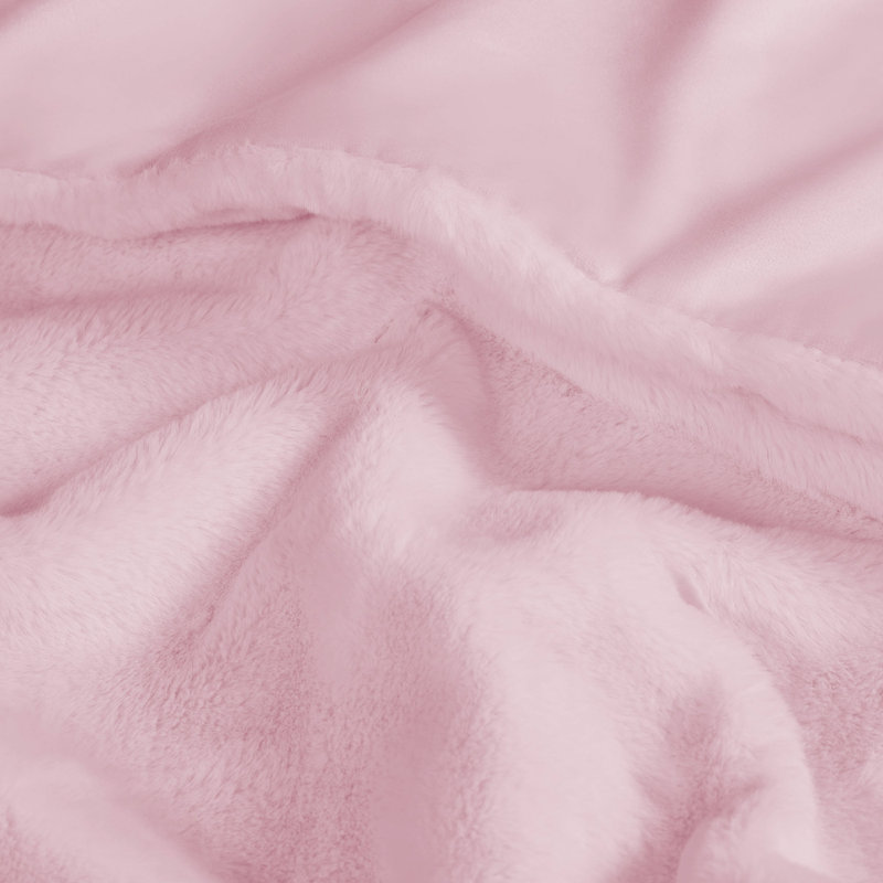 Juicy Couture Solid Rabbit Mink Blankets, Light Pink