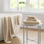 Ensemble de 12 serviettes 100% coton à séchage rapide 12 pièces, beige