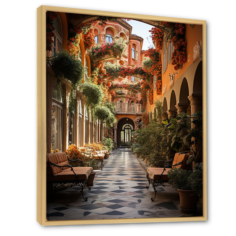Espagnole, art mural espagnol, reproduction de paysage hacienda - Arabu espagnol hacienda, H 20 po x l 12 po x P 1 po