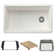 Inteos SILGRANIT 33" Single Bowl Reversible Undermount Workstation Kitchen Sink