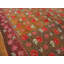 Tapis antique antique grand motif crocheté rose