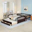 Lit superposé simple avec lit gigogne simple & amp; Tiroirs, aucun sommier requis, robustes Durable-844684121