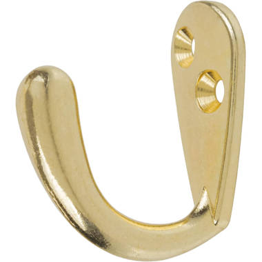 UNIQANTIQ HARDWARE SUPPLY Single Prong Bright Brass Finished Coat Hook -  Wayfair Canada