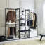 Armoire-penderie moderne - Métal thermolaqué et matériau extra profond pour ranger facilement des objets encombrants