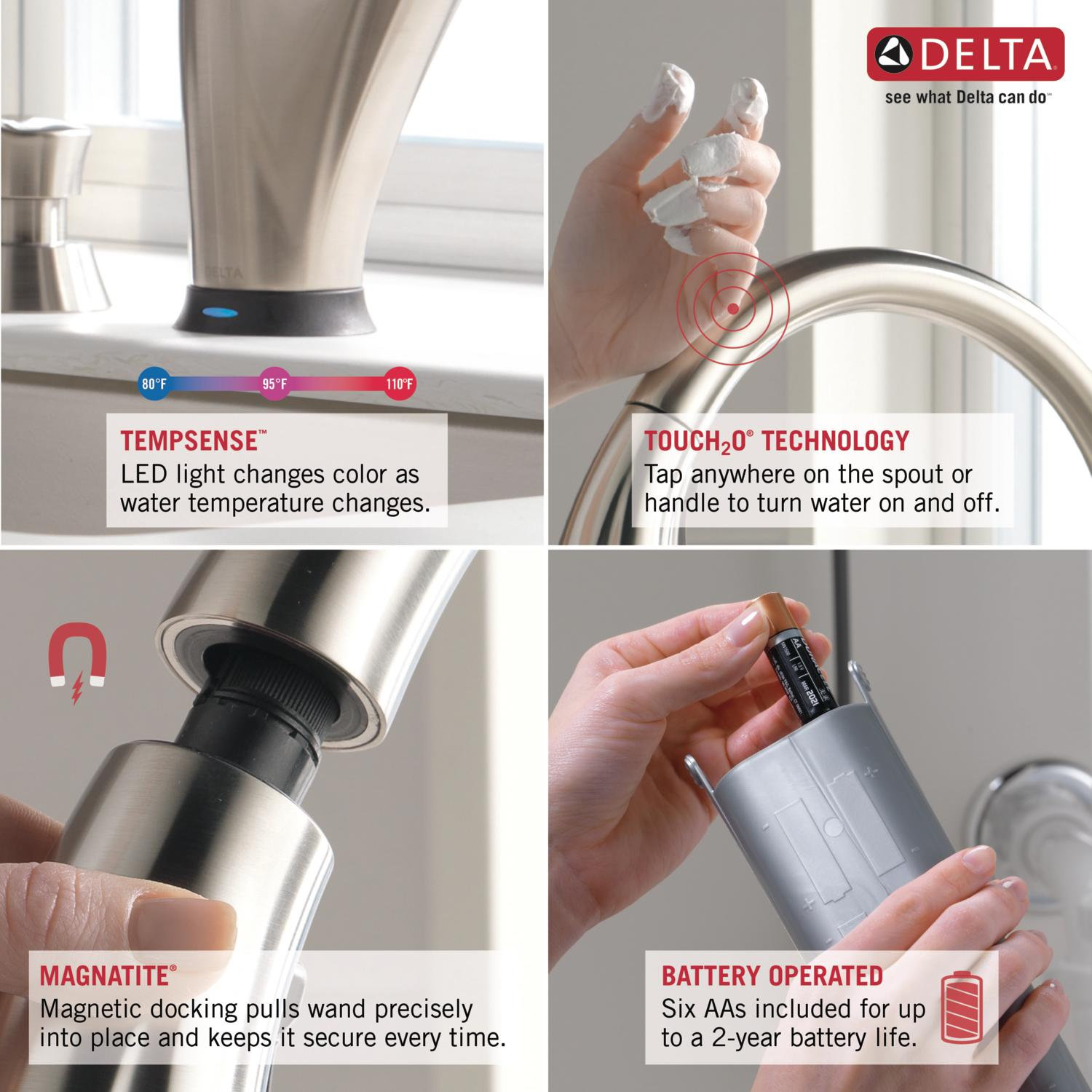 Pivotal Pull-Down Touch Bar Faucet, Black Stainless