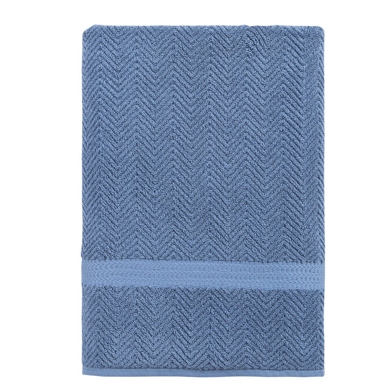 Vandewa Plush Jacquard Bath Sheet, Midnight Blue