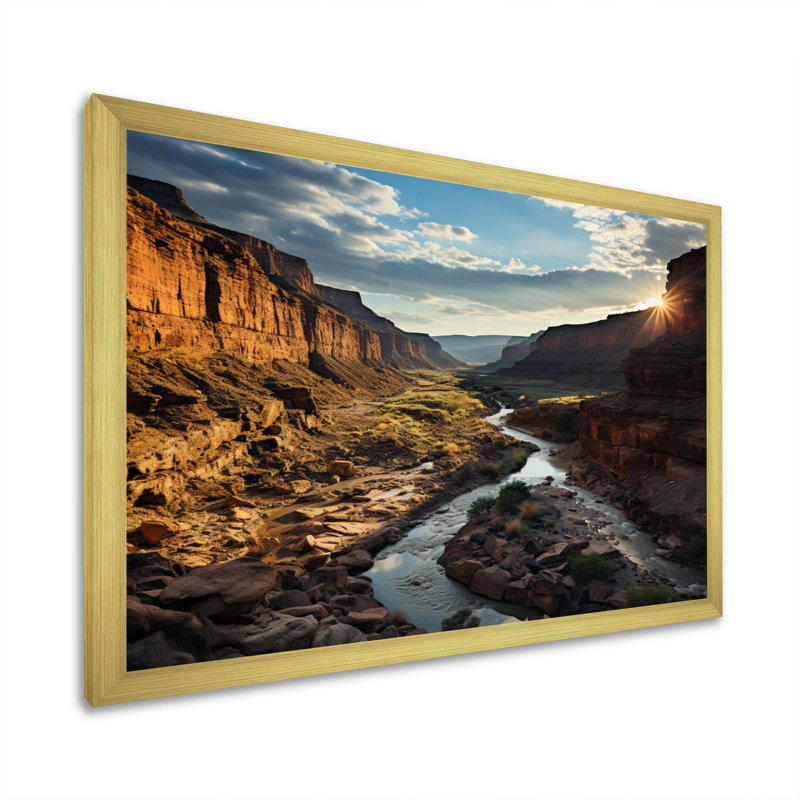Canyon Canyon III sur toile, H 34 po x l 44 po x P 1,5 po, Encadrement doré