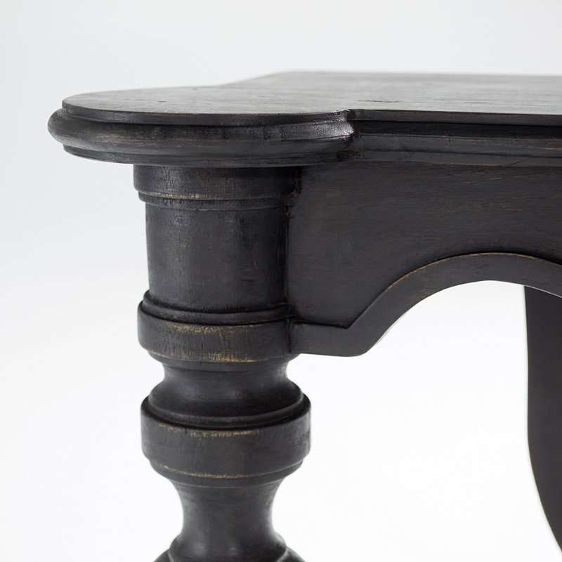 Lacroix 54'' Slate Black Solid Wood Console Table with Storage