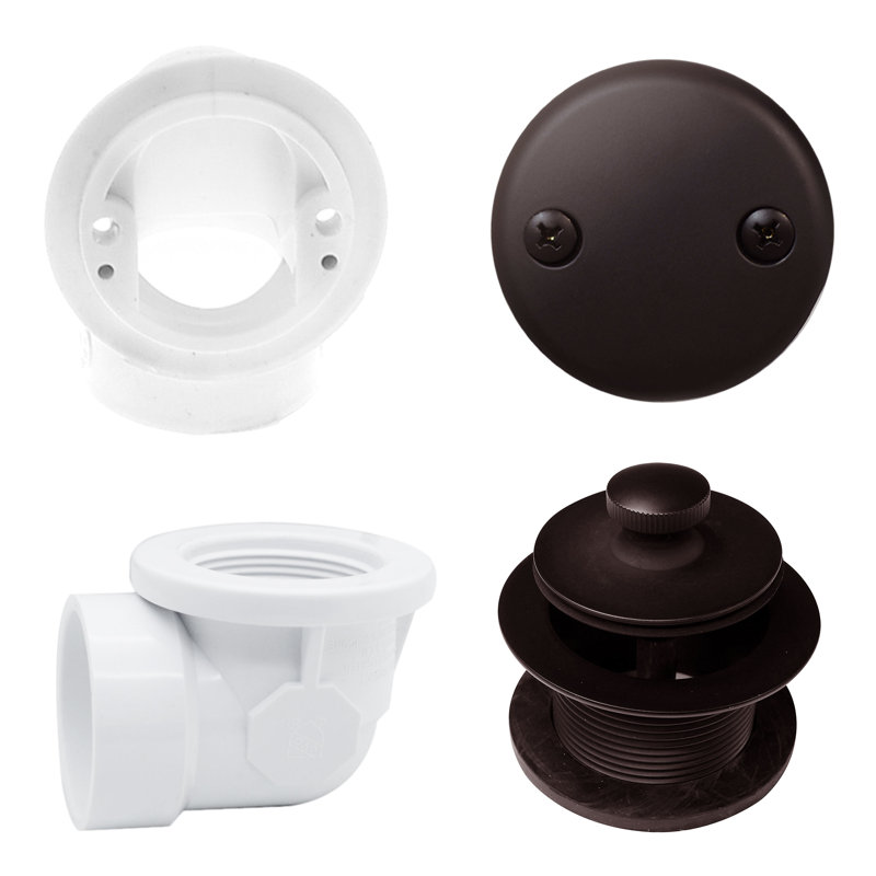Sch. 40 PVC 1-1/2" Twist & Close Bathtub Drain Trim, Oil Rubbed Bronze