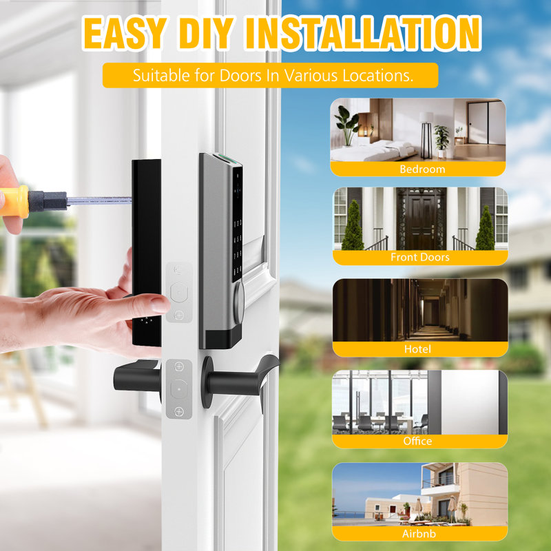 G1 Smart Lock with Camera & Doorbell, 6-in-1 Keyless Entry Door Lock with Fingerprint, App Remote, Auto Lock, Smart Built-in Wi-Fi Deadbolt for Front Door, Easy Installation, No Monthly Fee