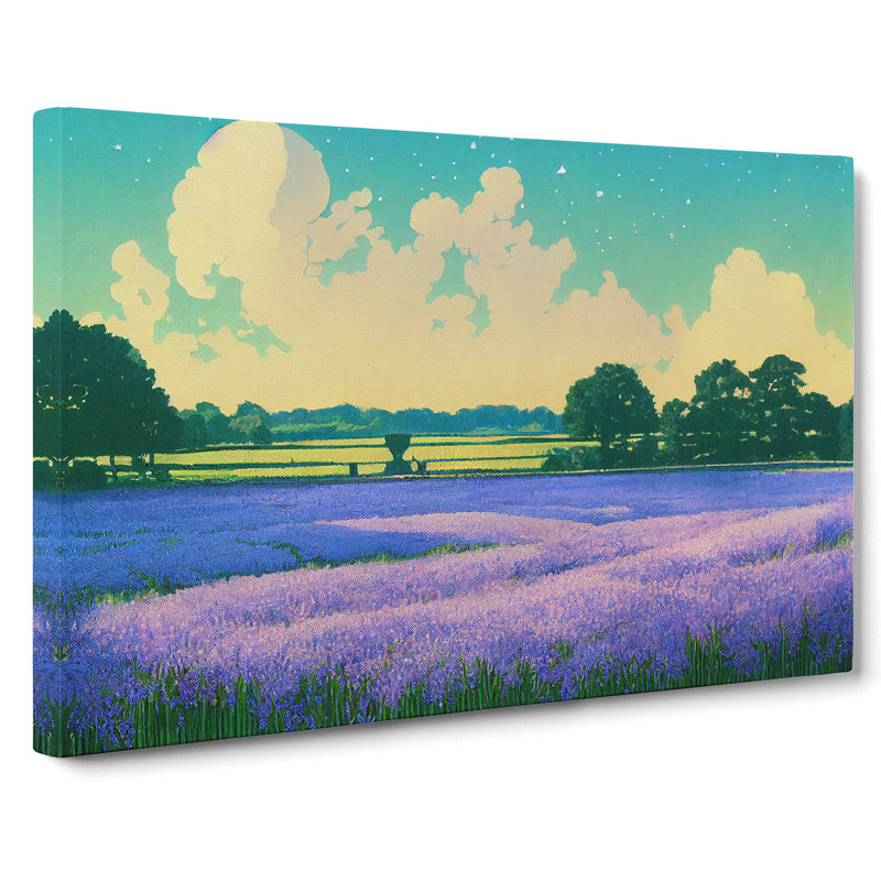 Breathtaking Bluebell Field - Wrapped Canvas, 50cm H x 76cm W x 3cm D