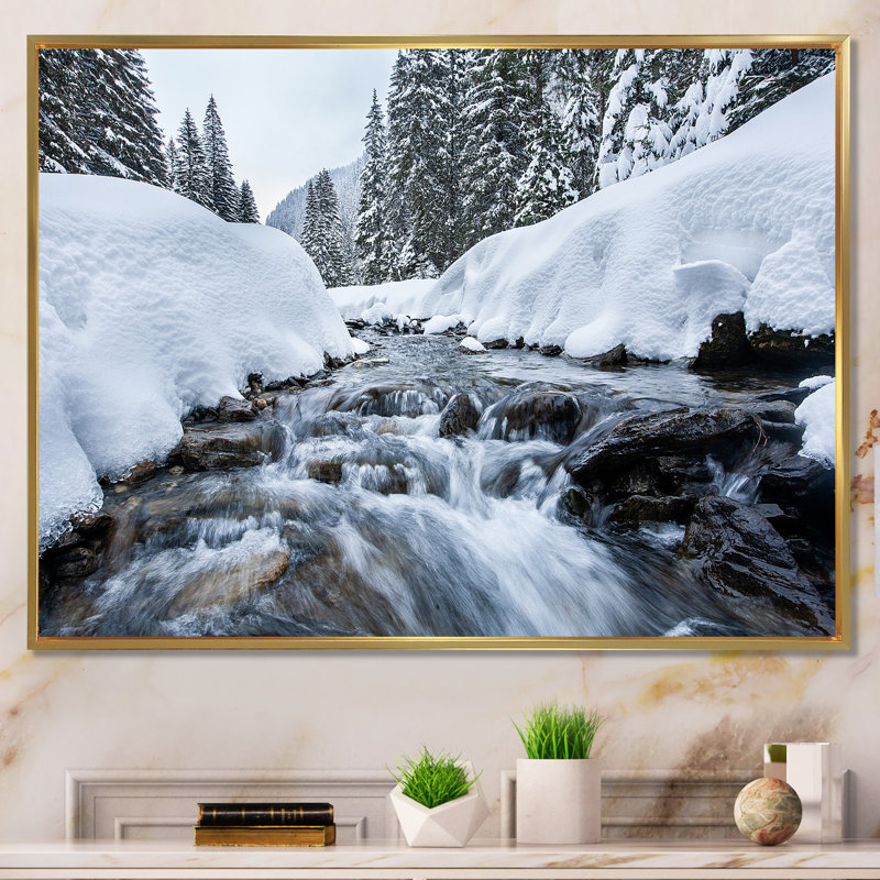 «Winter Alaskan Beauty VI» sur toile, Toile dorée, H 24 po x l 32 po x P 1 po