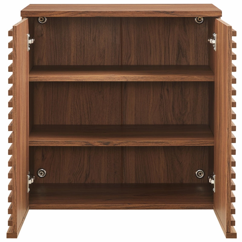 Render Wall Mounted Bathroom Cabinet, Walnut