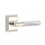 Select Round Privacy (Bed & Bath) Door Lever with Square Rosette