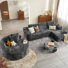 3-Piece No-Assembly Living Room Set, Modern Sectional Sofa With Loveseat And Chaise Lounge