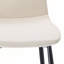 Ensemble de 4 chaises de salle à manger modernes en tissu tricoté avec pieds en fer pour la cuisine et le restaurant, beige-267997313