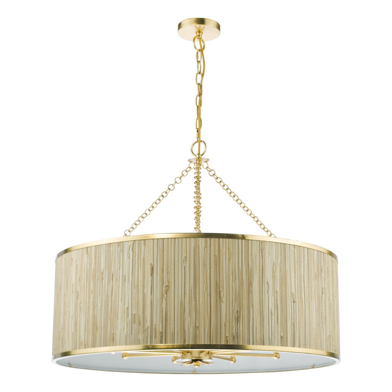 8 - Light Gold Leaf Pendant