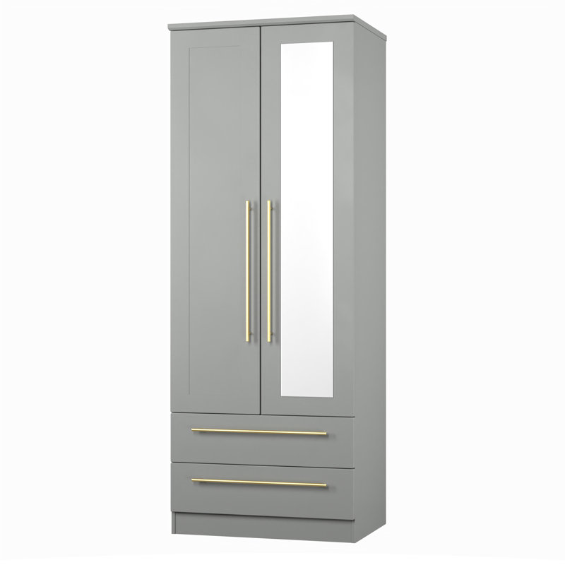 Behrad Manufactured Wood Wardrobe, Dusk Grey