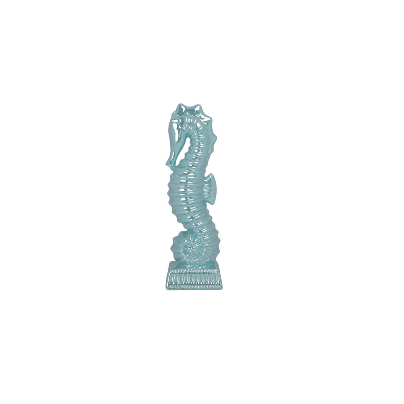Ceramic Seahorse Decoration Blue