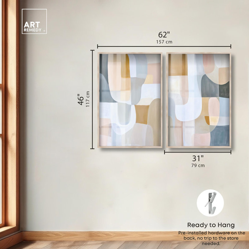 Harmony Living Art , H 46 po x l 31 po, Crème, crème