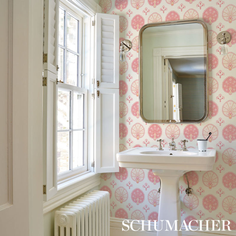 Chamba Crown Sisal Wallpaper, Pink