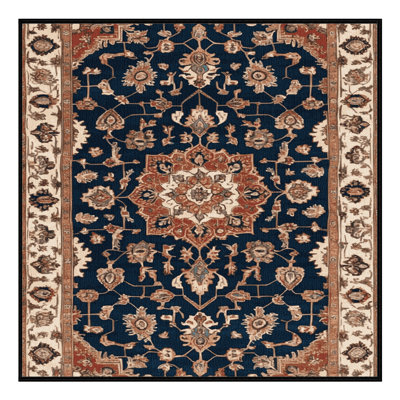 Machine Washable Persian Brown Area Rug