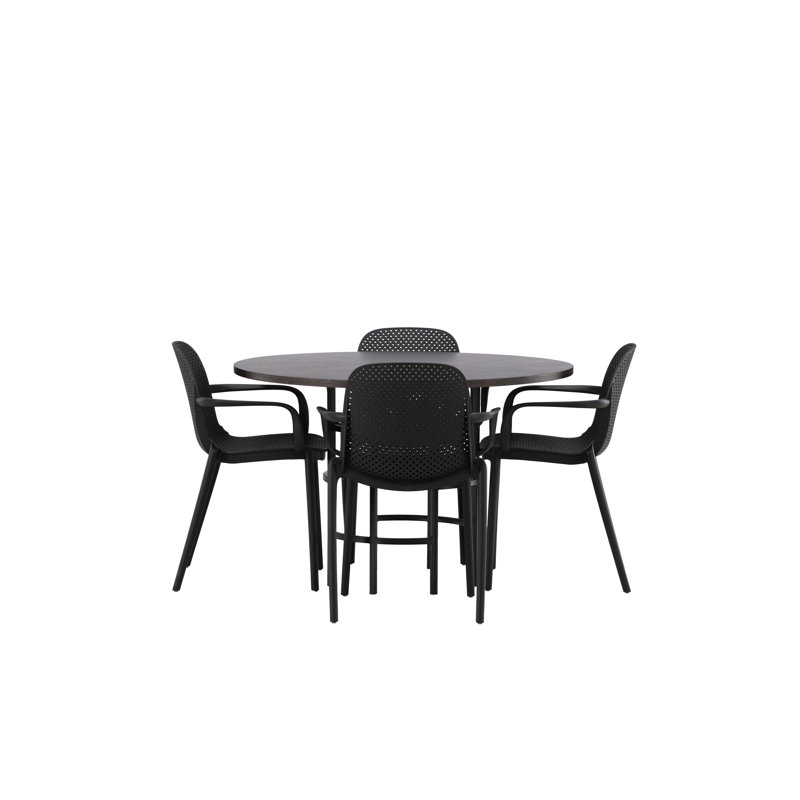 Cantrell 4 - Person Dining Set, Brown