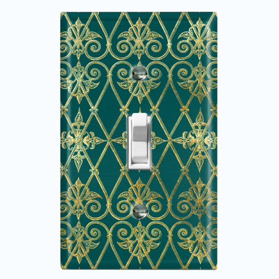 Patterned 1 - Gang Toggle Light Switch Standard Wall Plate