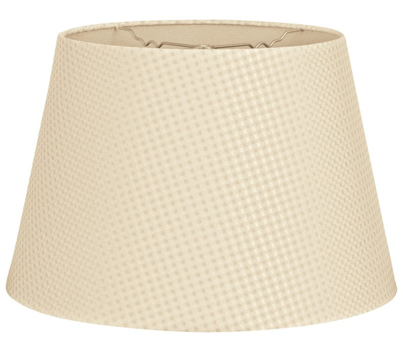 Abat-jour empire en soie / shantung empire (araignée), Beige-crème, H 13 po x l 20 po x P 20 po