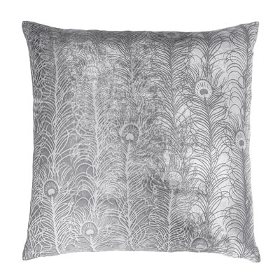 Peacock Feather Velvet Pillow Cover & Insert