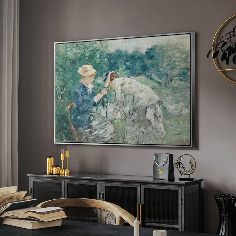Botanique rétro - LV, H 27 po x l 41 po, Toile naturelle avec cadre flottant