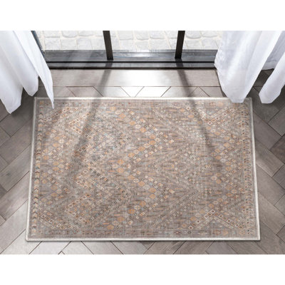 Tapis à chevrons gris Ervin Anya