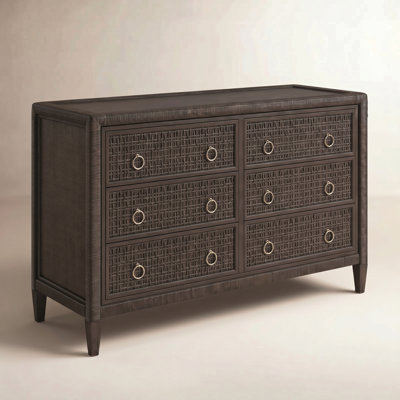 Monterey 6 Drawer Wicker Dresser